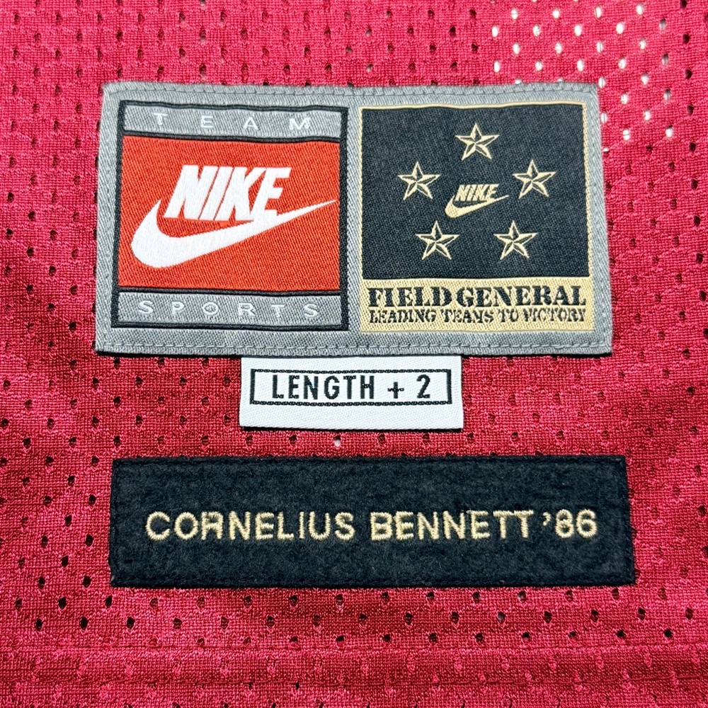 Nike Alabama Crimson Tide #97 Cornelius Bennett ‘86 Mesh Jersey XXL Length+2 EUC - Picture 3 of 10